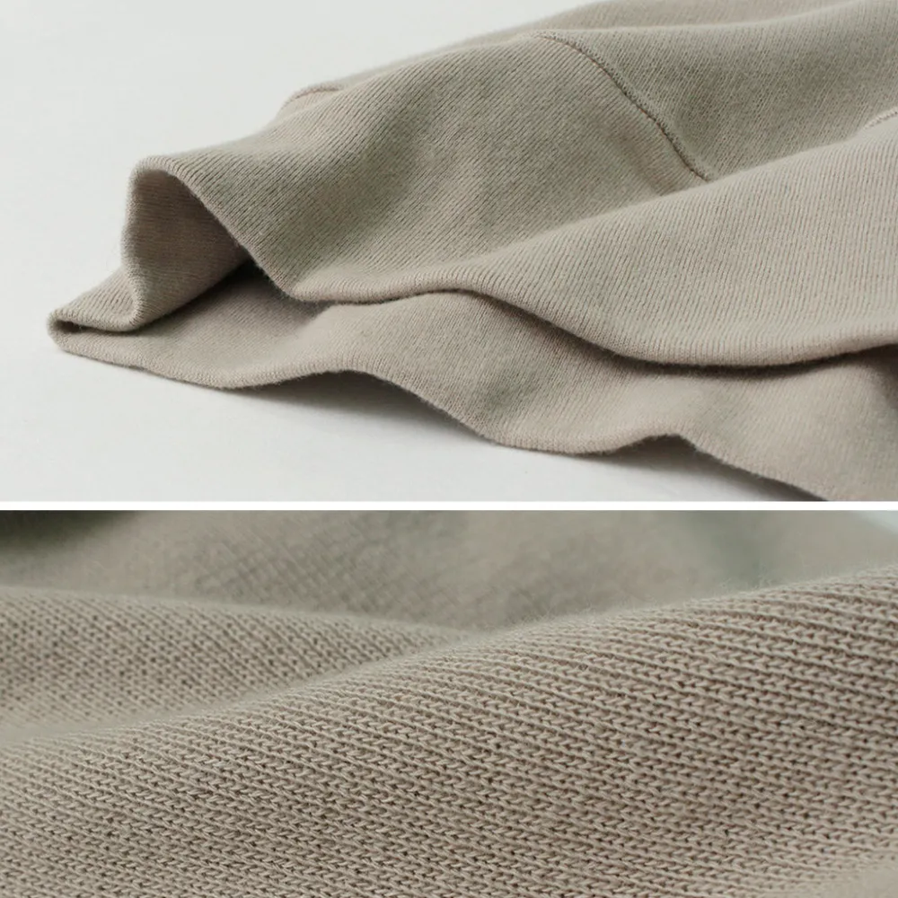 GICIPI Knits^/ ORSO Crew Neck Ribbed Long Sleeve Milano Rib Knit Sewn