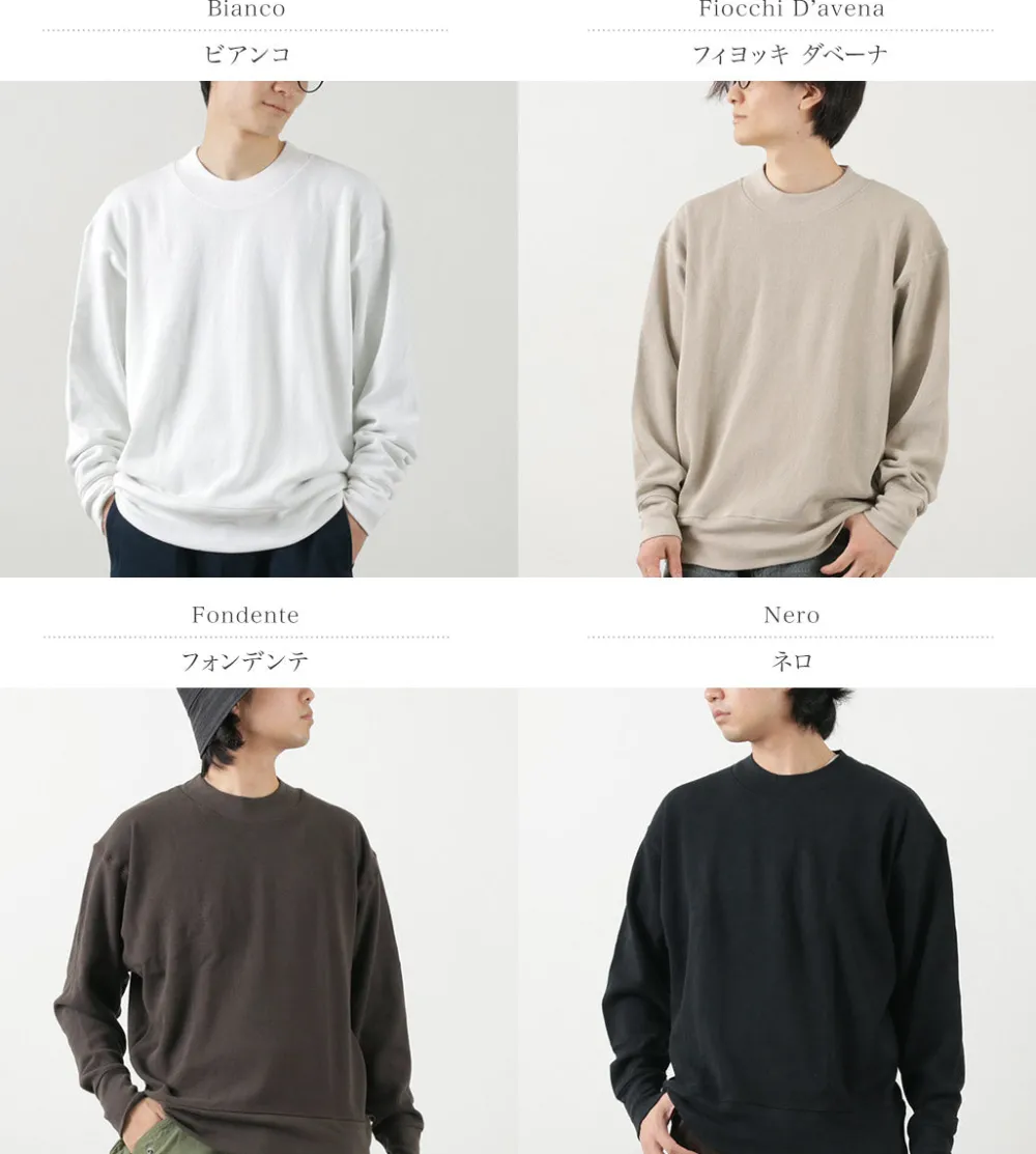 GICIPI Knits^/ ORSO Crew Neck Ribbed Long Sleeve Milano Rib Knit Sewn