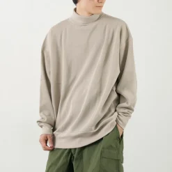 GICIPI Knits^/ SCIMMIA Mockneck Ribbed Long Sleeve Milano Rib Knit Sewn