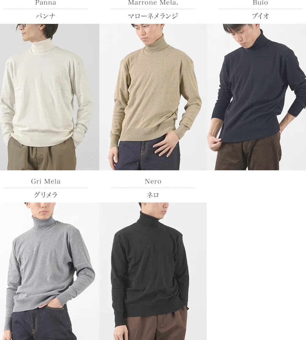 GICIPI Knits^/ TIGRE Turtle Neck Relaxed Fit Knit Sewn