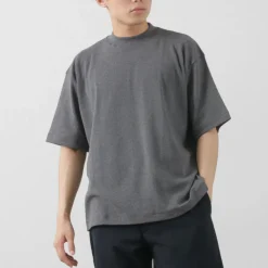 GICIPI T-Shirts^/ VONGOLA Mock Neck Relaxed Fit Milled T-Shirt