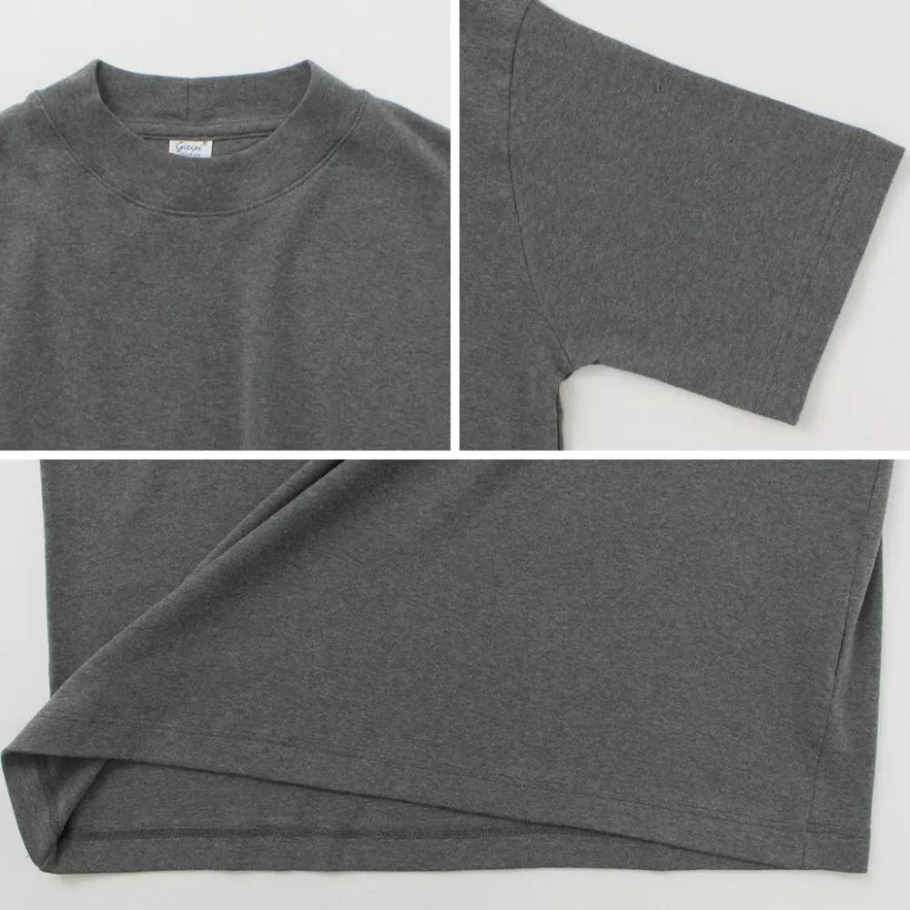 GICIPI T-Shirts^/ VONGOLA Mock Neck Relaxed Fit Milled T-Shirt