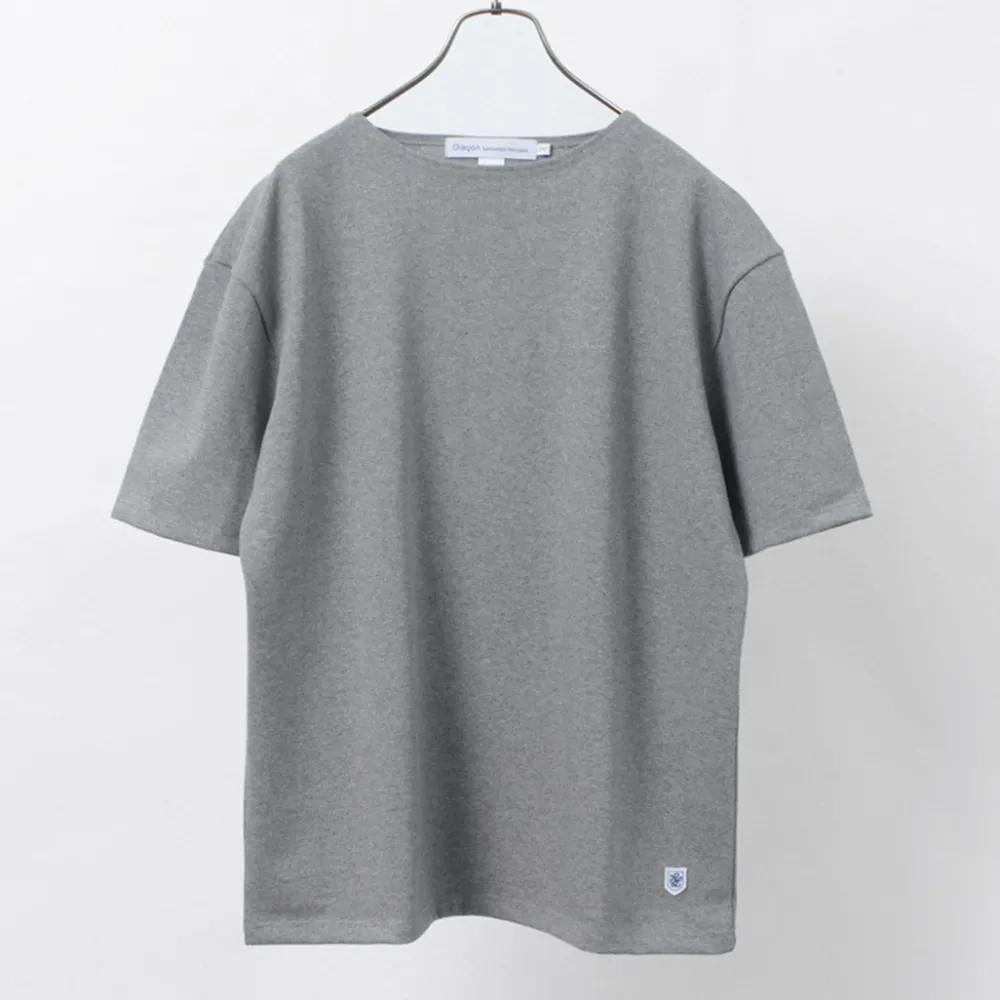 GLACON T-Shirts^/ Solid colour Boat neck Big shirt