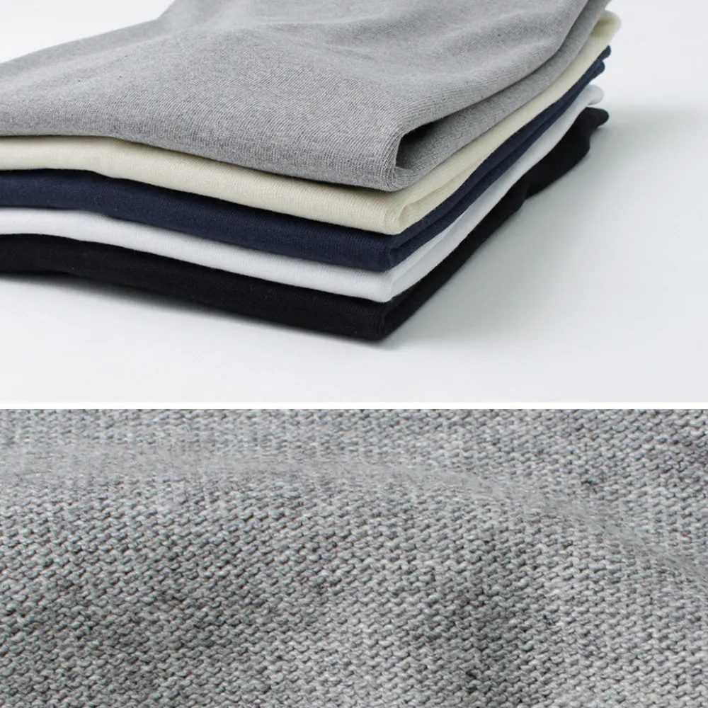 GLACON T-Shirts^/ Solid colour Boat neck Big shirt