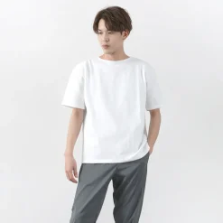 GLACON T-Shirts^/ Solid colour Boat neck Big shirt