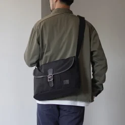 GLENROYAL Shoulder Bags^/ Flap Shoulder Bag Nylon Tussah black