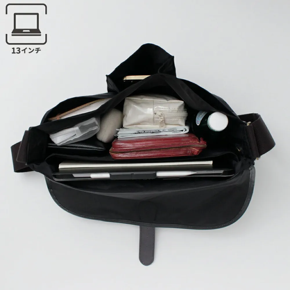 GLENROYAL Shoulder Bags^/ Flap Shoulder Bag Nylon Tussah black