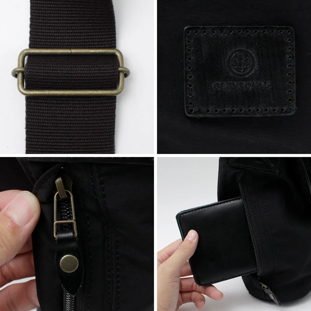 GLENROYAL Shoulder Bags^/ Flap Shoulder Bag Nylon Tussah black