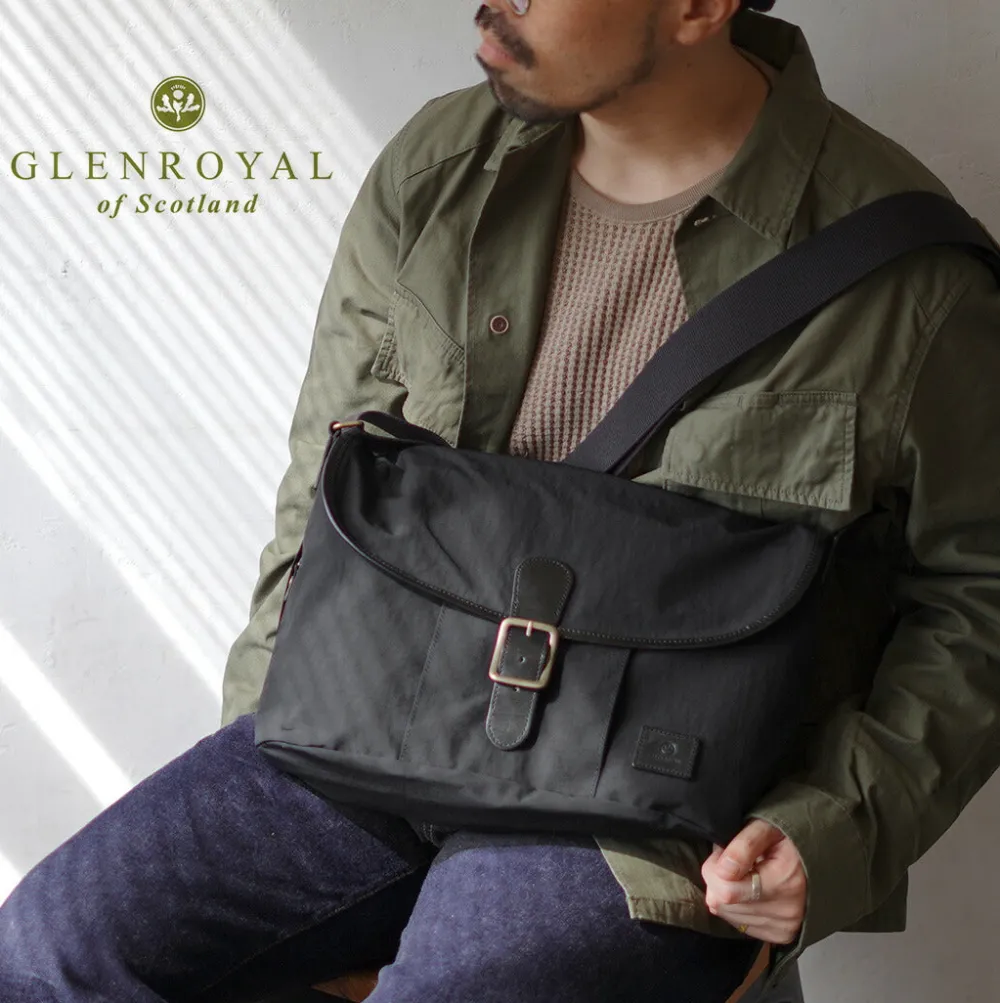 GLENROYAL Shoulder Bags^/ Flap Shoulder Bag Nylon Tussah black