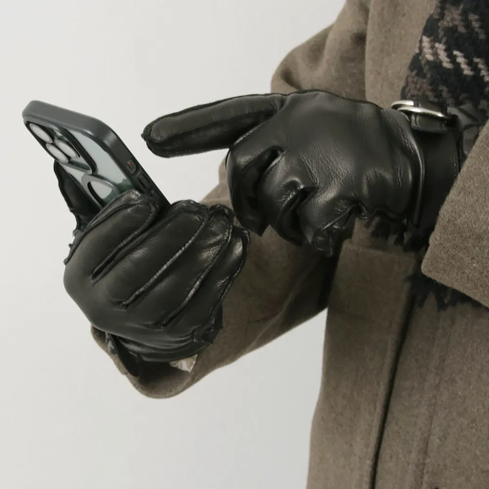 GLOVES Gloves^/ Touch Lambskin Ring Belt