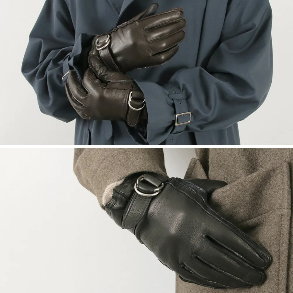 GLOVES Gloves^/ Touch Lambskin Ring Belt