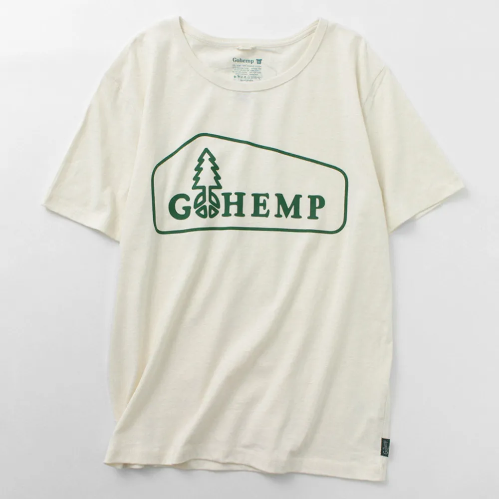 GOHEMP T-Shirts^/ Box Logo Basic Short Sleeve T-Shirt