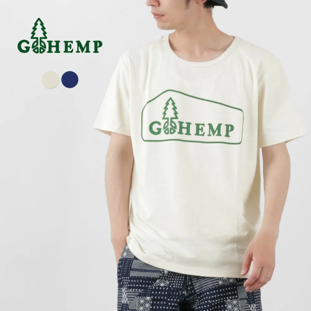 GOHEMP T-Shirts^/ Box Logo Basic Short Sleeve T-Shirt