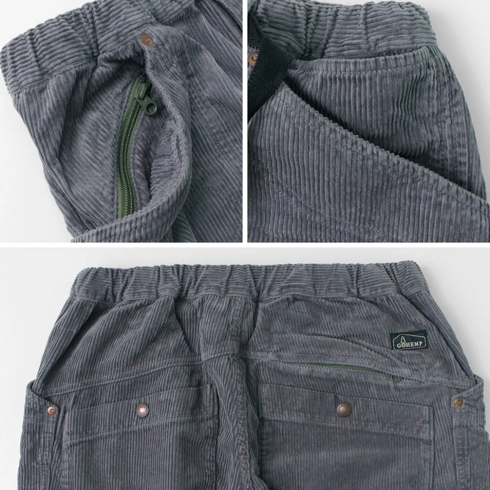 GOHEMP Work Pants & Chinos^/ Hemp Corduroy Traveler Easy Pants Wide Tapered