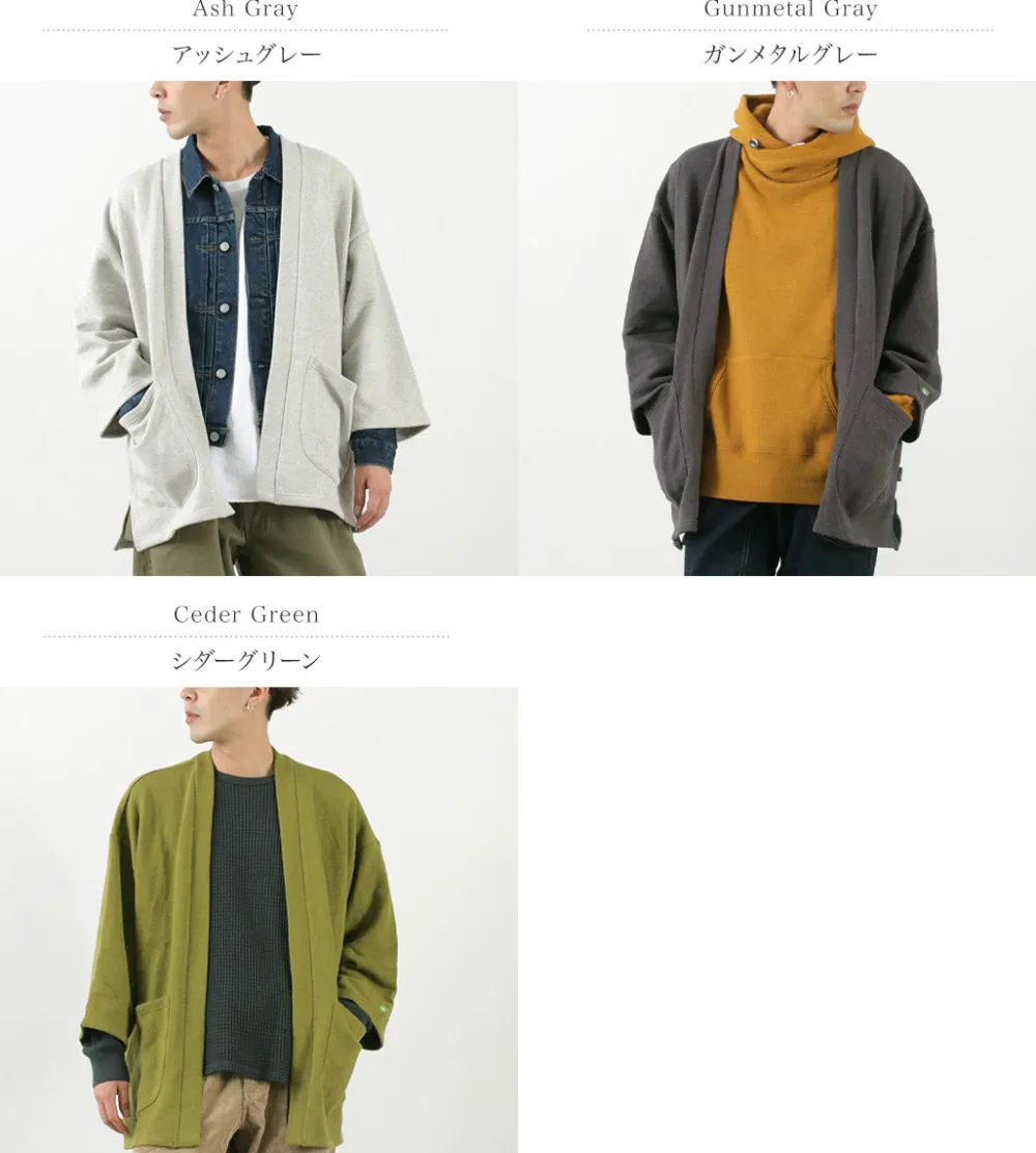 GOHEMP Cardigans^/ Hemp Sweatshirt Haori Cardigan