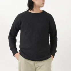 GOHEMP T-Shirts^/ Hemp Waffle BASIC Raglan Crew