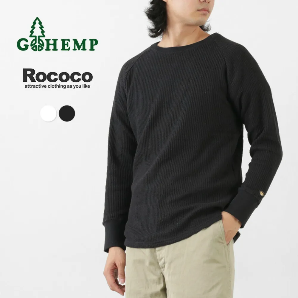 GOHEMP T-Shirts^/ Hemp Waffle BASIC Raglan Crew