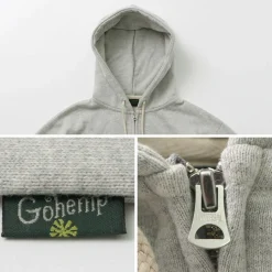 GOHEMP Sweatshirts^/ Hemp Zip-Up Hoodie