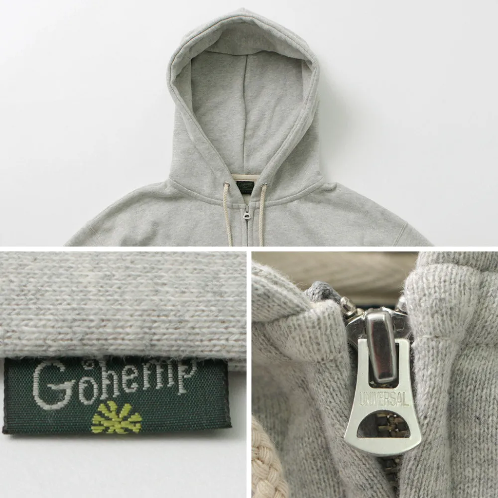 GOHEMP Sweatshirts^/ Hemp Zip-Up Hoodie