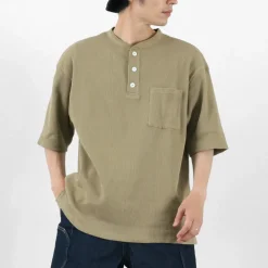 GOHEMP T-Shirts^/ Henley PK Short Sleeve Shirt