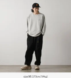 GOHEMP Sweatshirts^/ Loose Round 7/10 Sleeve Light Ounce Sweat T-Shirt gray