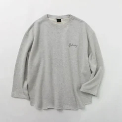 GOHEMP Sweatshirts^/ Loose Round 7/10 Sleeve Light Ounce Sweat T-Shirt gray