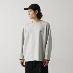 GOHEMP Sweatshirts^/ Loose Round 7/10 Sleeve Light Ounce Sweat T-Shirt gray