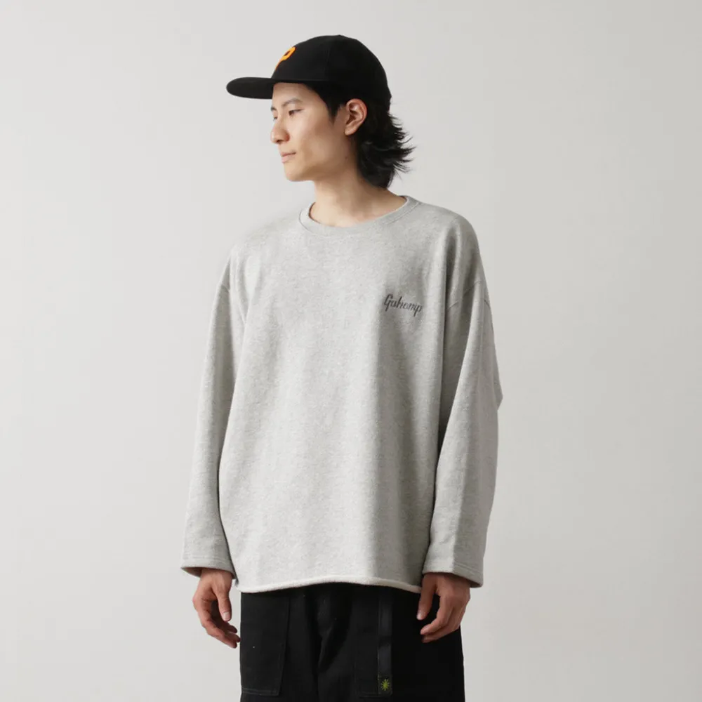 GOHEMP Sweatshirts^/ Loose Round 7/10 Sleeve Light Ounce Sweat T-Shirt gray