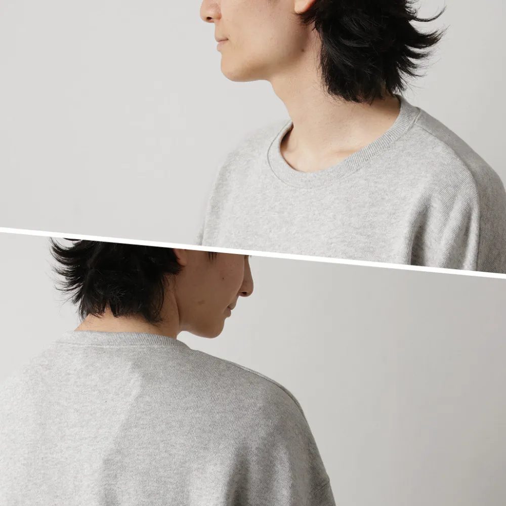 GOHEMP Sweatshirts^/ Loose Round 7/10 Sleeve Light Ounce Sweat T-Shirt gray