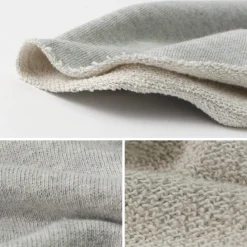 GOHEMP Sweatshirts^/ Loose Round 7/10 Sleeve Light Ounce Sweat T-Shirt gray