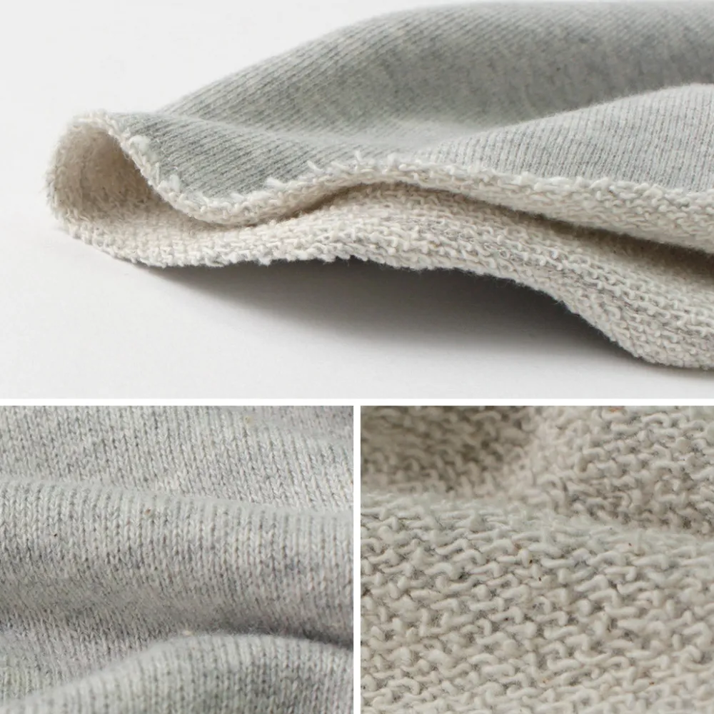 GOHEMP Sweatshirts^/ Loose Round 7/10 Sleeve Light Ounce Sweat T-Shirt gray