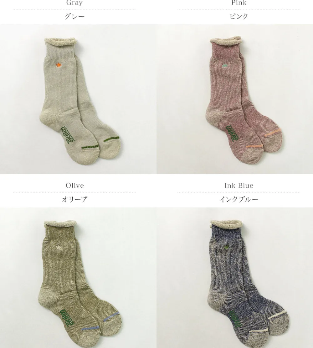 GOHEMP Socks^/ Low Gauge Pile Crew Socks