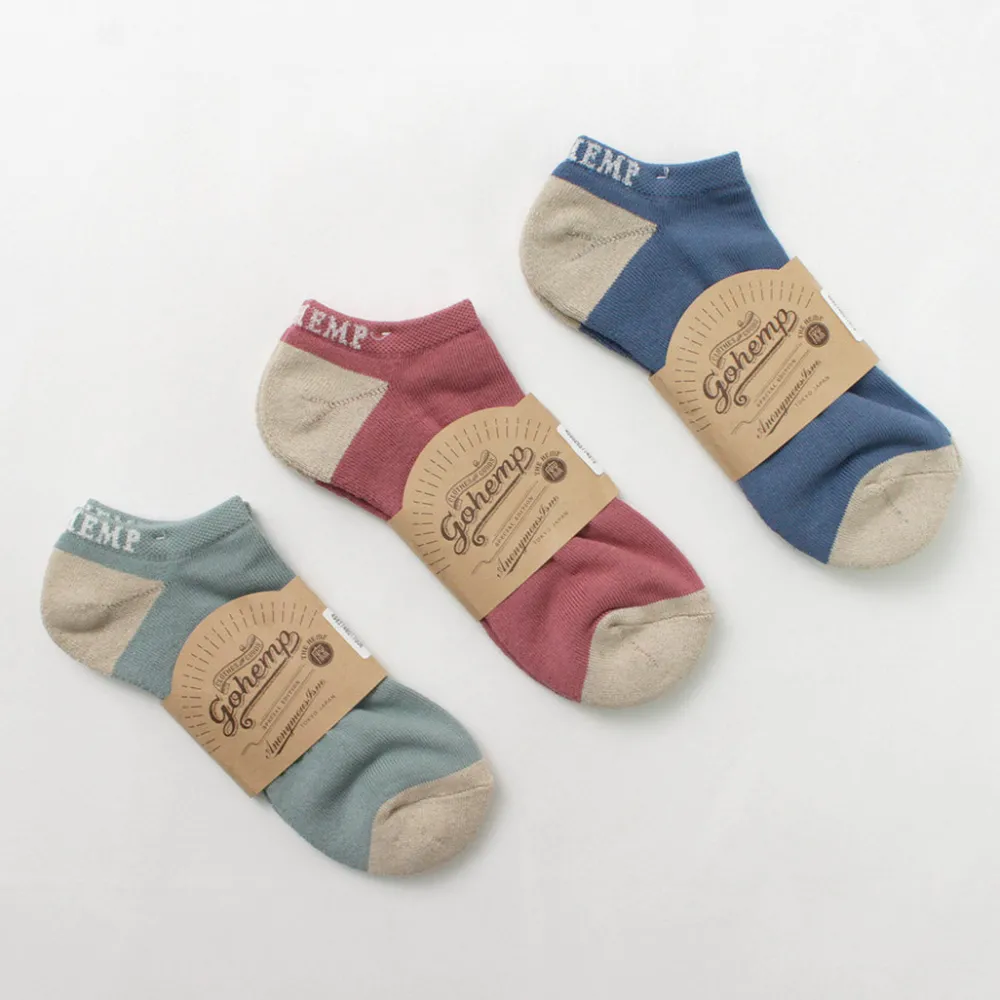 GOHEMP Socks^/ Panel Pile Ankle Socks