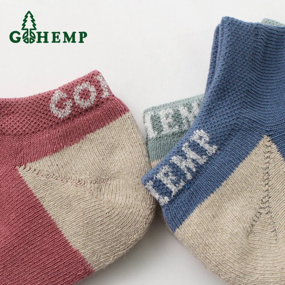 GOHEMP Socks^/ Panel Pile Ankle Socks