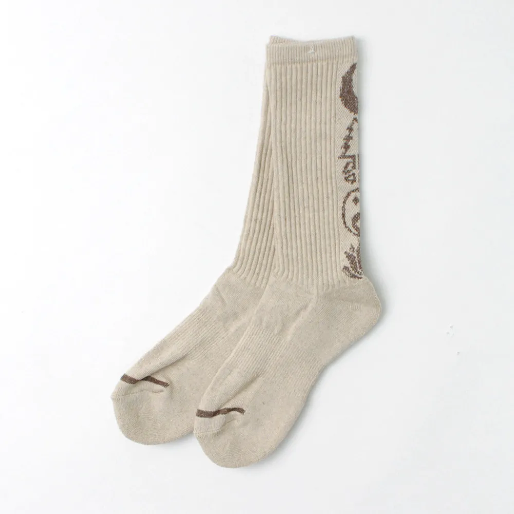 GOHEMP Socks^/ Patterned Pile Crew Socks