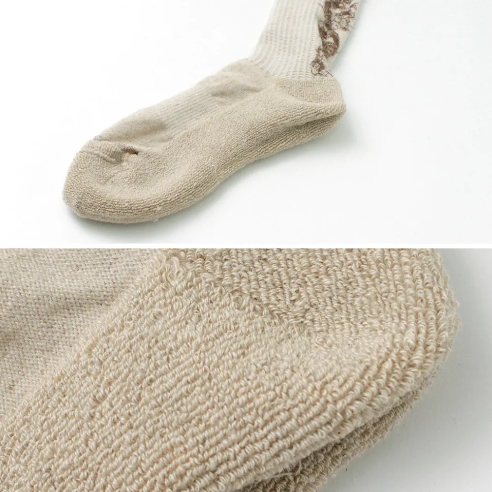 GOHEMP Socks^/ Patterned Pile Crew Socks