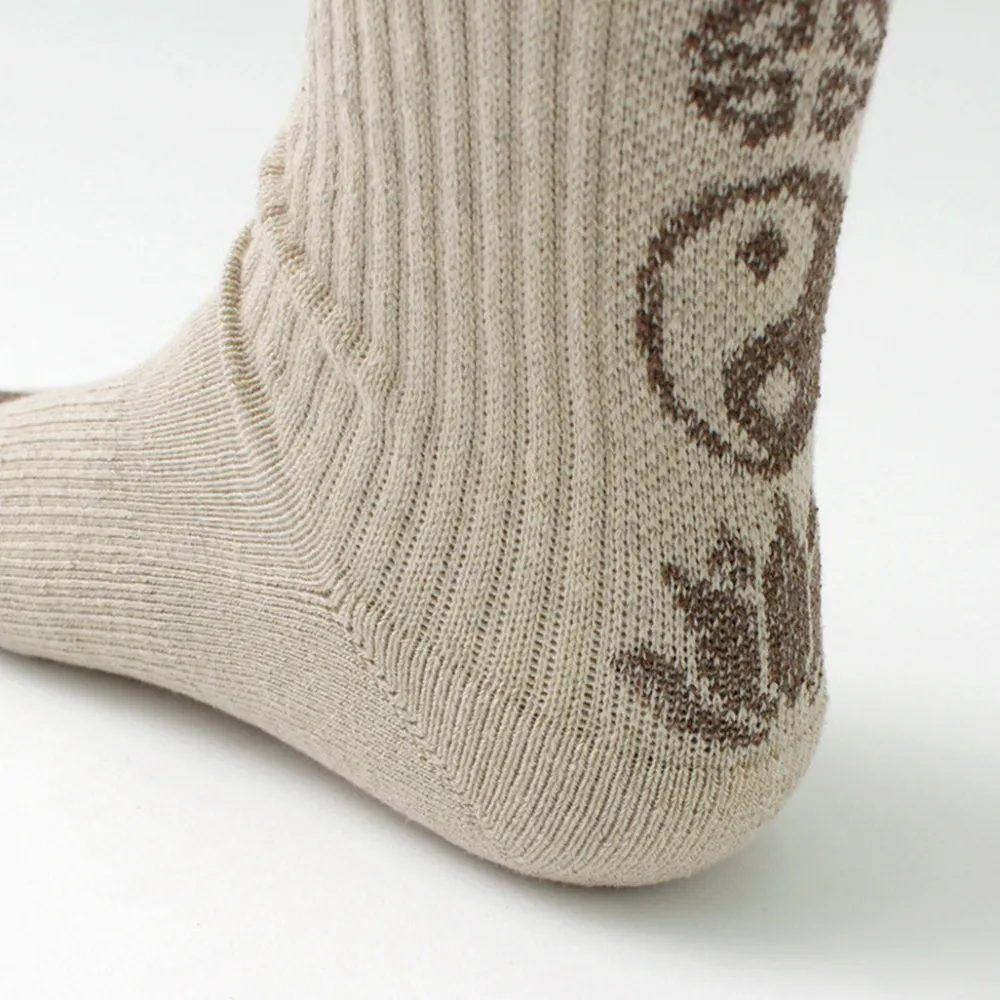 GOHEMP Socks^/ Patterned Pile Crew Socks