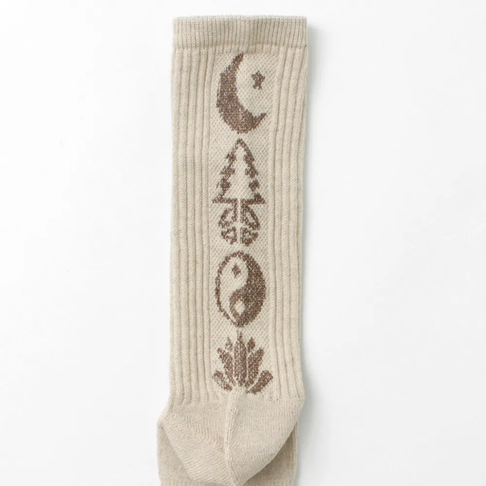 GOHEMP Socks^/ Patterned Pile Crew Socks