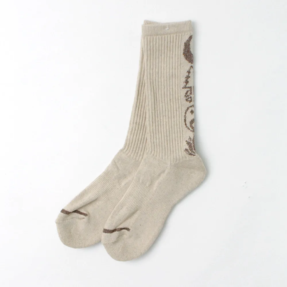 GOHEMP Socks^/ Patterned Pile Crew Socks