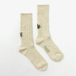 GOHEMP Socks^/ Souvenir Emblem Crew Socks