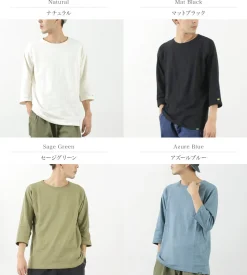 GOHEMP T-Shirts^/ Sunblend warmer Baseball sleeve crew t-shirt