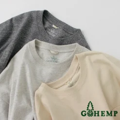 GOHEMP T-Shirts^/ Wide slit T-shirt Heather