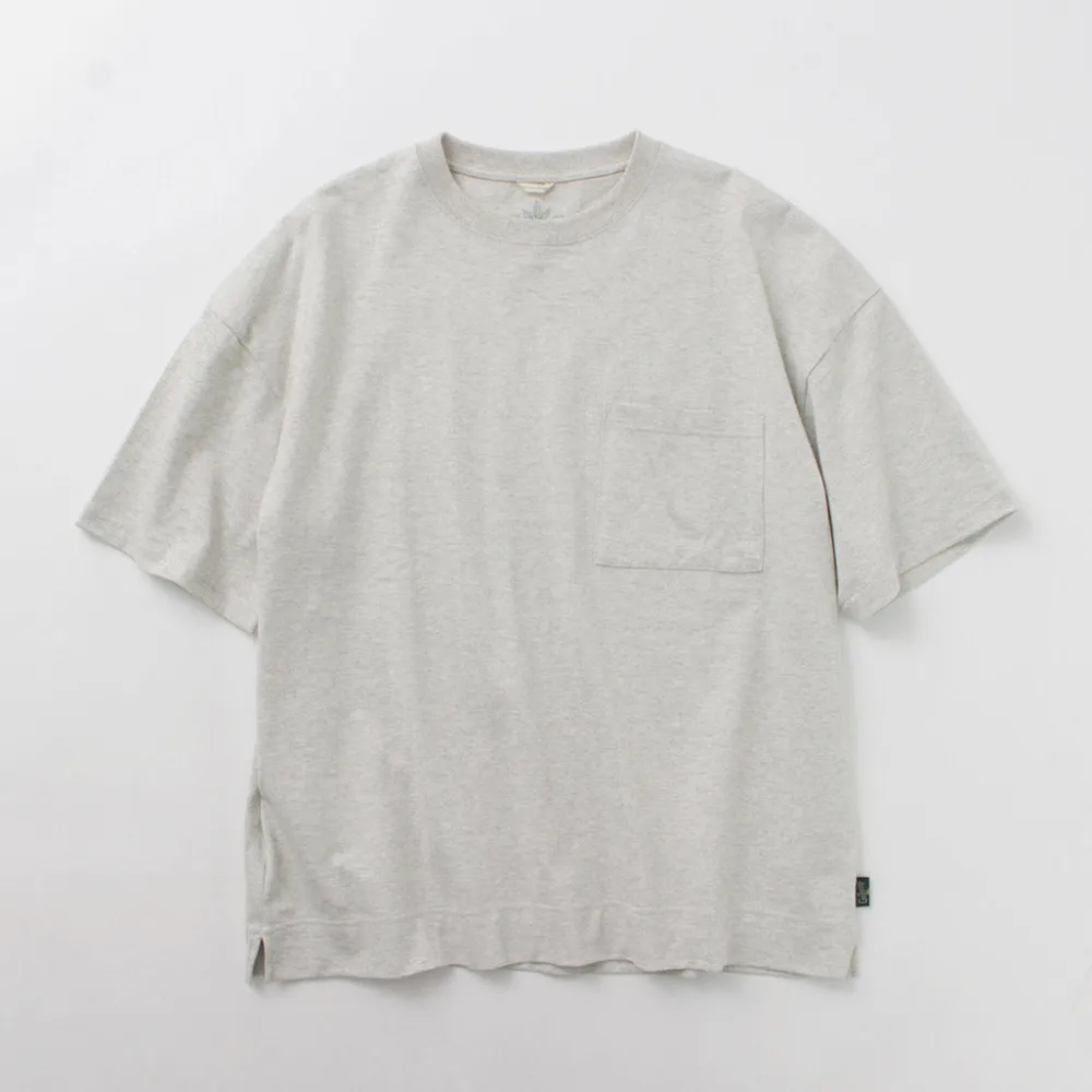 GOHEMP T-Shirts^/ Wide slit T-shirt Heather
