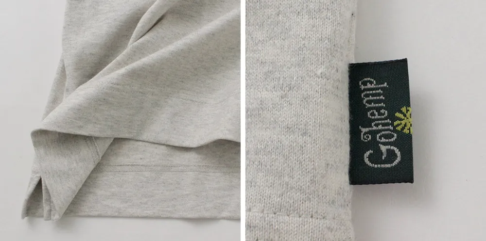 GOHEMP T-Shirts^/ Wide slit T-shirt Heather