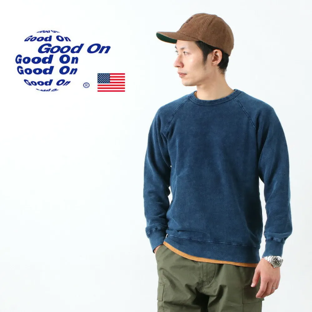 GOOD ON Sweatshirts^/ GOBW101 IS Raglan Crew Sweatshirt indigo