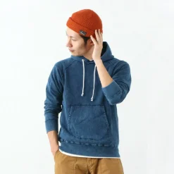GOOD ON Sweatshirts^/ GOBW1203 IS Raglan Pullover Hooded Sweatshirt indigo