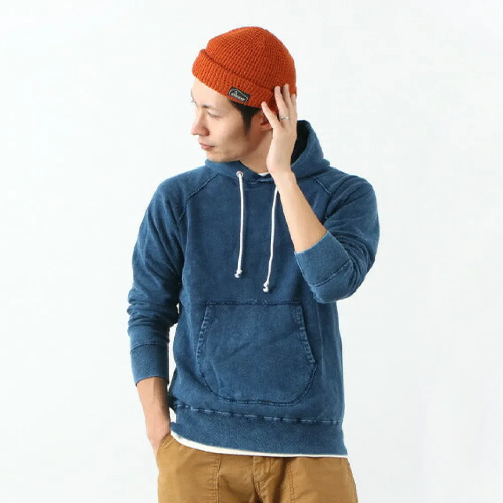 GOOD ON Sweatshirts^/ GOBW1203 IS Raglan Pullover Hooded Sweatshirt indigo