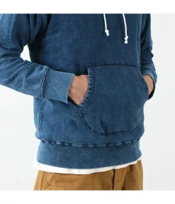 GOOD ON Sweatshirts^/ GOBW1203 IS Raglan Pullover Hooded Sweatshirt indigo