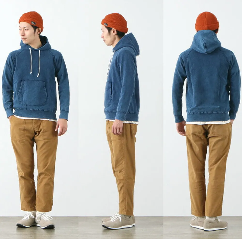 GOOD ON Sweatshirts^/ GOBW1203 IS Raglan Pullover Hooded Sweatshirt indigo