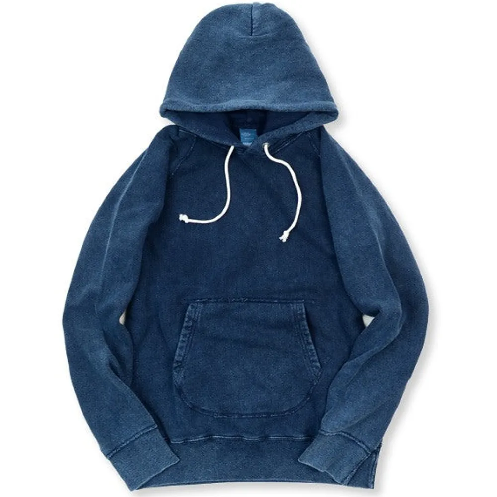 GOOD ON Sweatshirts^/ GOBW1203 IS Raglan Pullover Hooded Sweatshirt indigo